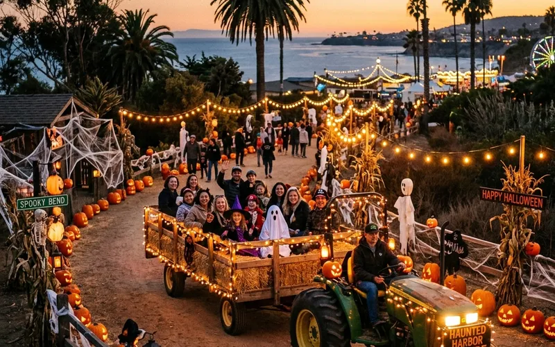 Scenic hayride through the festival